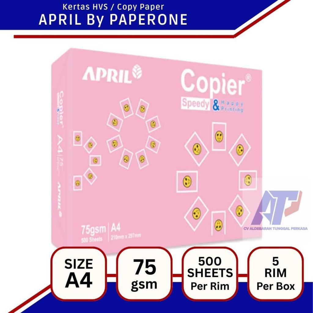 

Kertas HVS A4 APRIL 75 gsm 1 RIM (500 Lembar) Copy Paper Print Copier Fotocopy