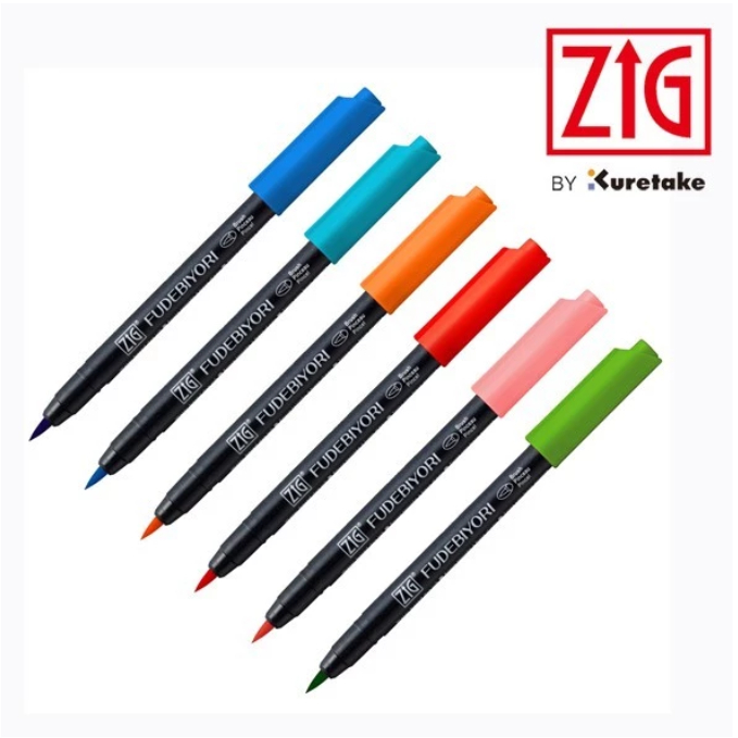 

ZIG FUDEBIYORI BRUSH (CBK-55N) - Zig kuretake fudebiyori brush pen pulpen kuas CBK 55N