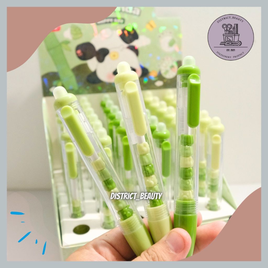 

PULPEN CETEK HAPUS PANDA GREEN COLOR HIJAU ERASABLE PEN GEL 0.5MM PULPEN BISA DIHAPUS GEL PEN MEKANIK PANDA
