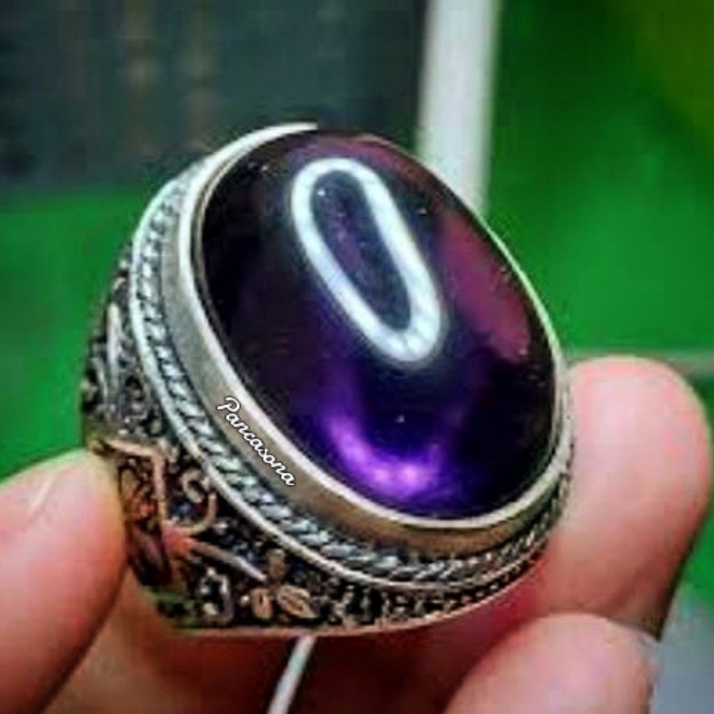 CINCIN BATU AKIK KECUBUNG BUNGUR TANJUNG BINTANG JUMBO BODYGLASS NATURAL ASLI KRISTAL ALAM