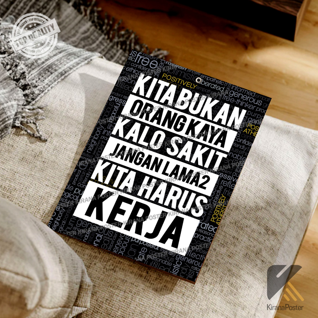 Kata kata hiasan dinding poster motivasi kerja