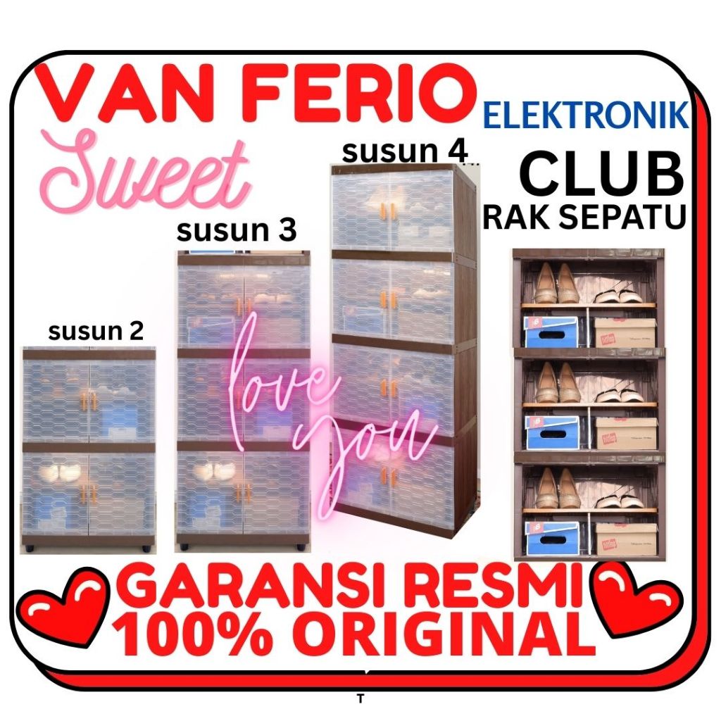 CLUB FASHION PRO SHOE RACK / RAK SEPATU / BOX SEPATU / LEMARI SEPATU PLASTIK SUSUN