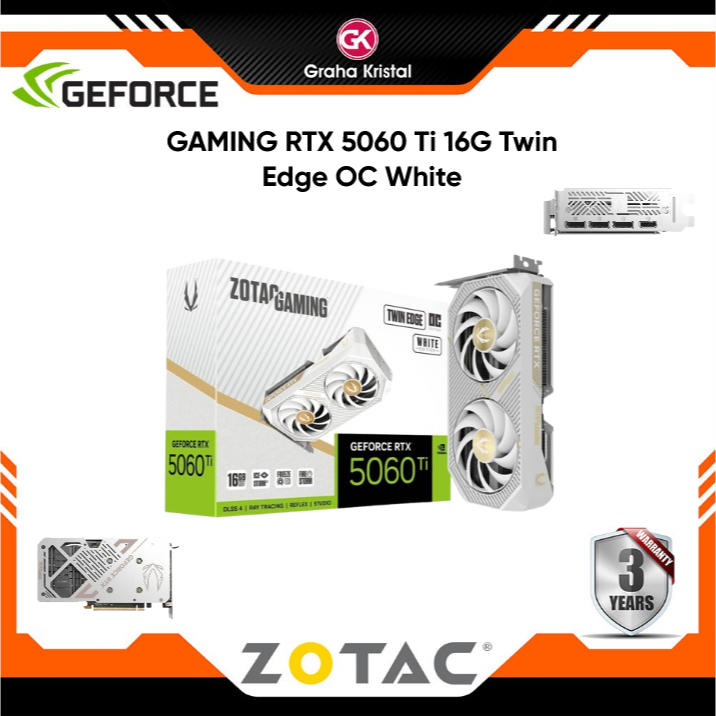 VGA ZOTAC GAMING GeForce RTX 5060 Ti 16GB Twin Edge OC White Edition - RTX 5060Ti