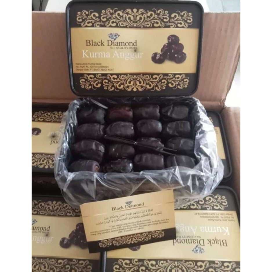 

(Best Seller)Kurma Anggur Black Diamond Kemasan Thinwall Exclusive - Berat 550 gr