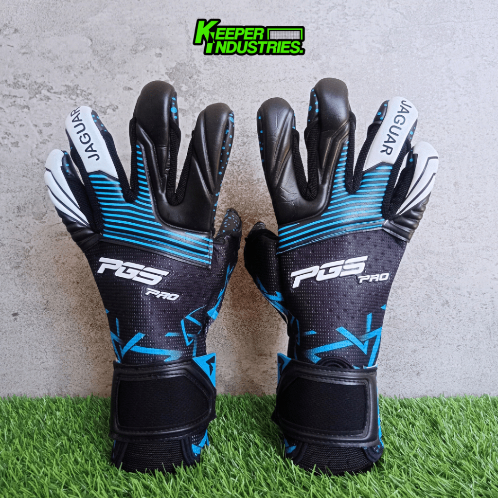 SARUNG TANGAN KIPER PGS PRO KING JAGUAR SERIES FREE T-SHIRT - BLACK
