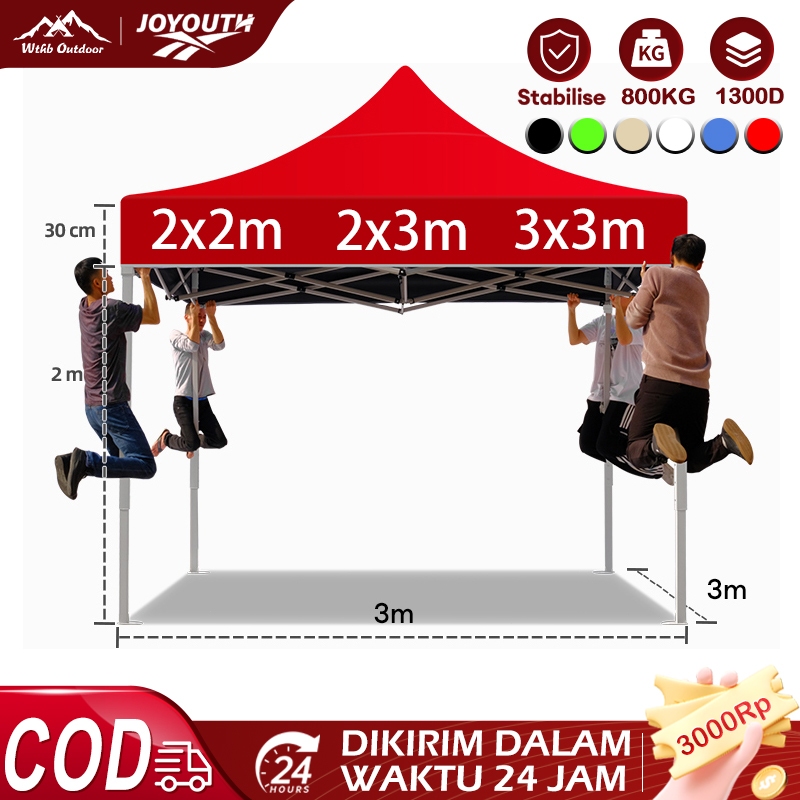 JOY Tenda lipat/Tenda lipat 2x2/tenda jualan 3x3/Tenda Bazar/Tenda Dagang otomatis