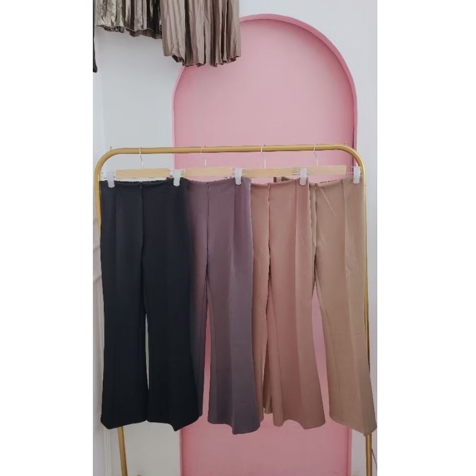 Celana scuba cutbray premium resleting jumbo