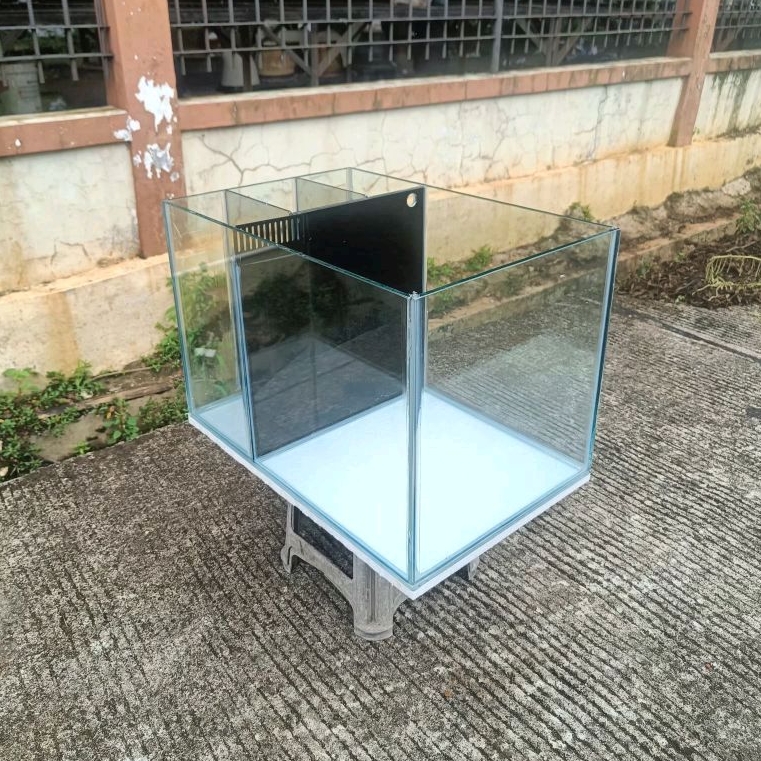 Aquarium 40x60x40 filter belakang full 8 mm untuk laut dan tawar
