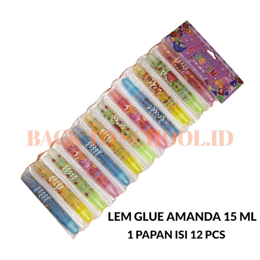 

[ 1 PAPAN = ISI 12 PCS ] LEM GLUE PEN 15 ML