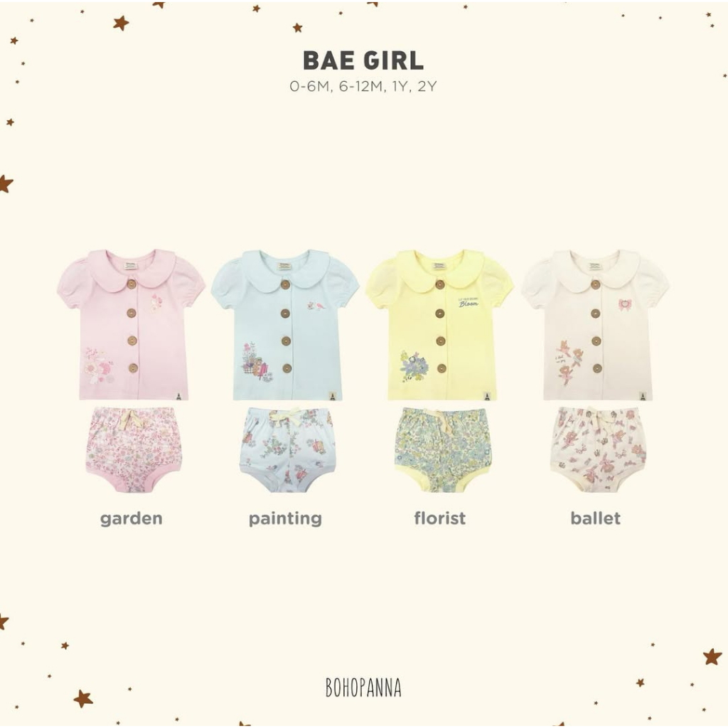 BOHOPANNA - BAE SET  GIRL - Setelan Baju Bayi Perempuan