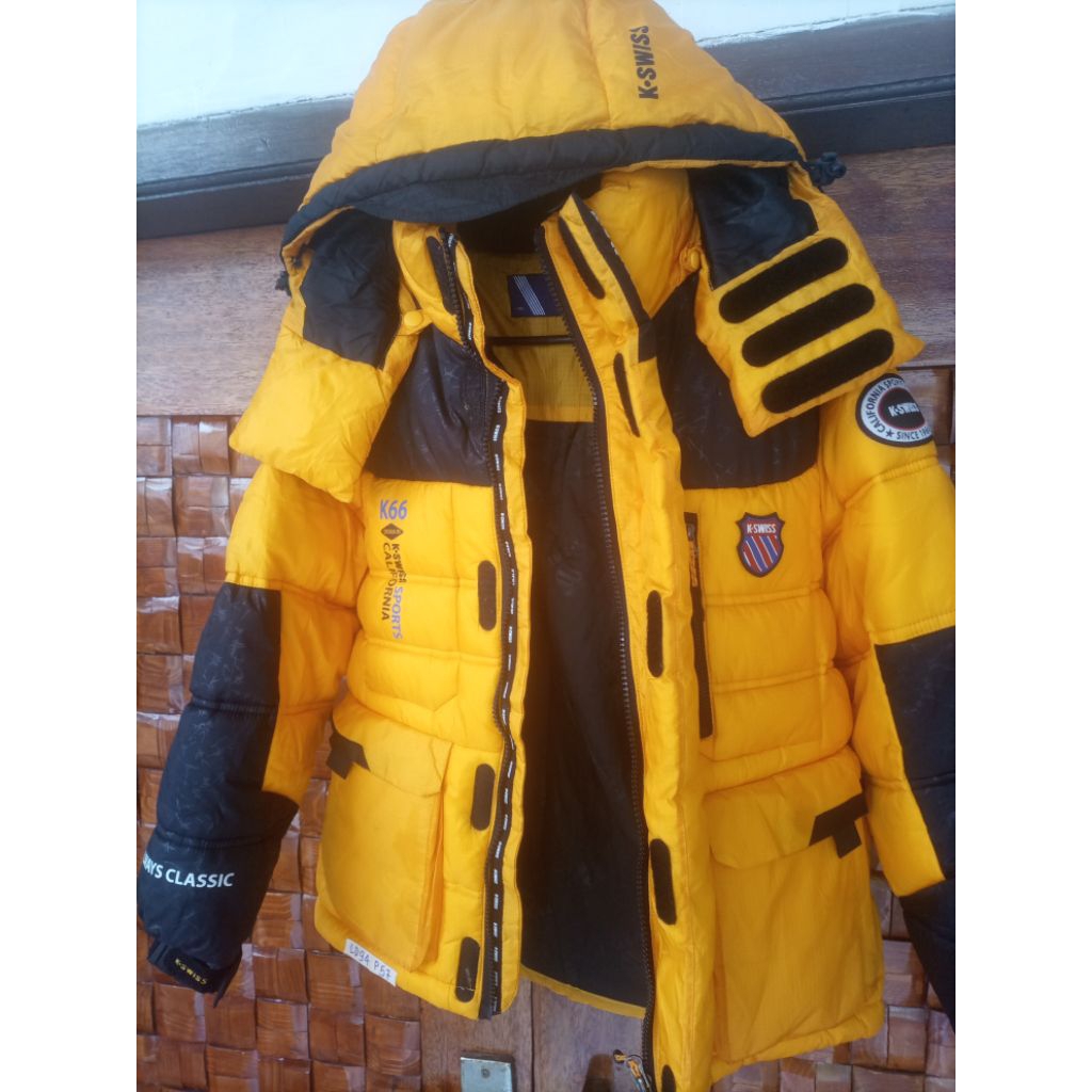 jaket Bulang anak k-swiss, gropcore jaket outdoor jaket winter anak 8 - 9 tahun  like new