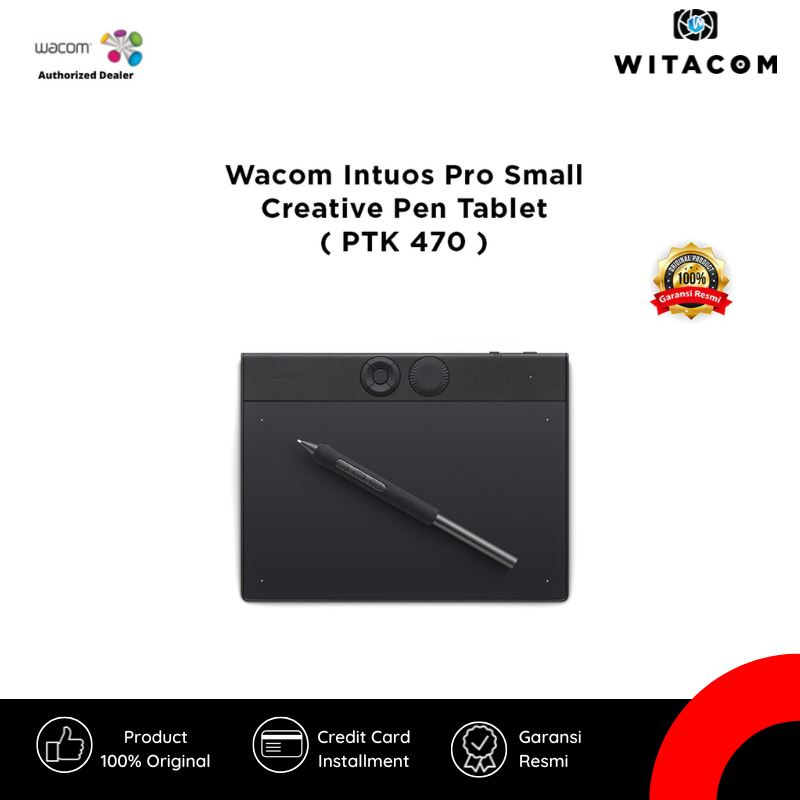 Wacom PTK 470 / PTK470 Intuos Pro Small Creative Pen Tablet - Garansi Resmi