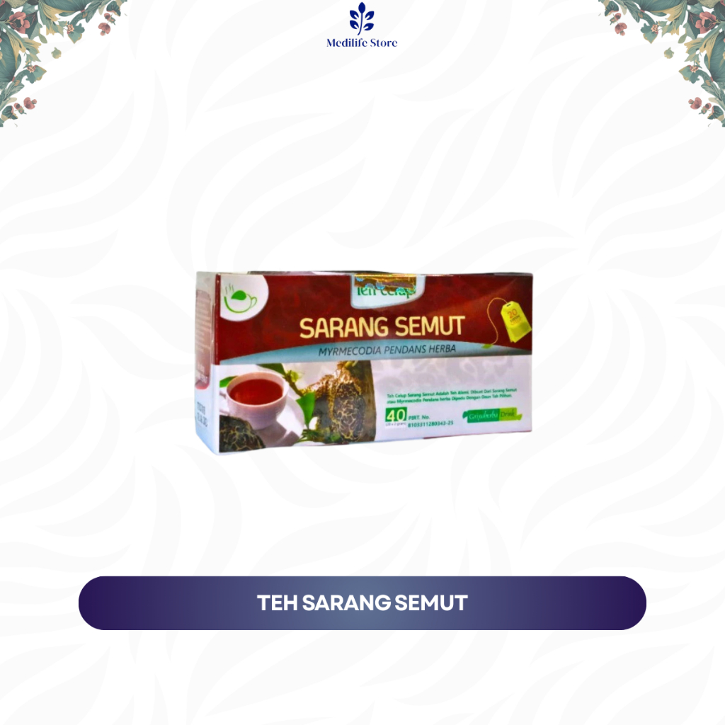 

TEH HERBAL SARANG SEMUT – teh celup Griya Herba | atasi nyeri sendi, rematik, asam urat | bantu pemulihan kanker | 20 kantong | alami & halal BPOM