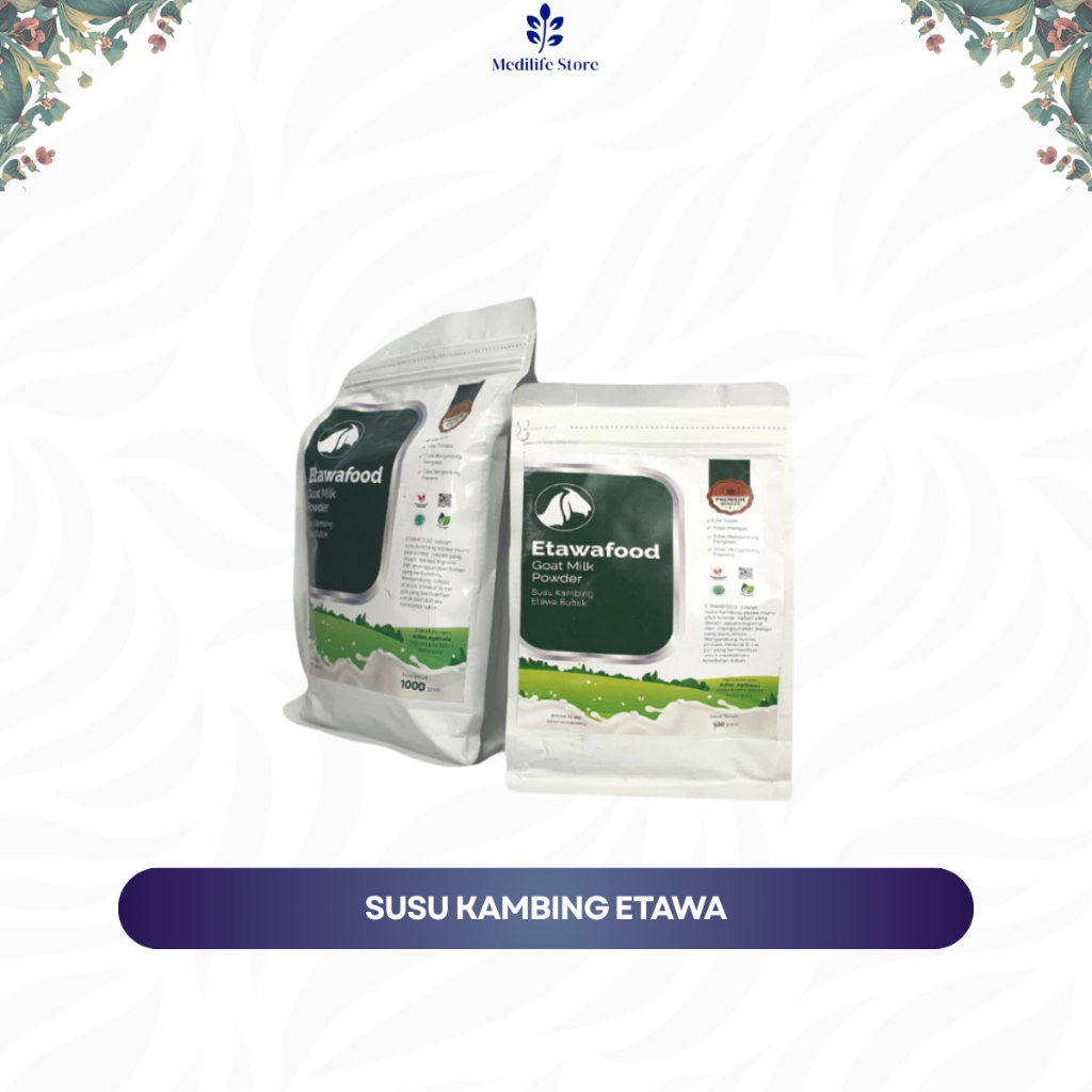 

SUSU KAMBING ETAWAFOOD 1KG - susu bubuk etawa kualitas premium | bernutrisi tinggi & bisa jadi pengganti makan | 100% original