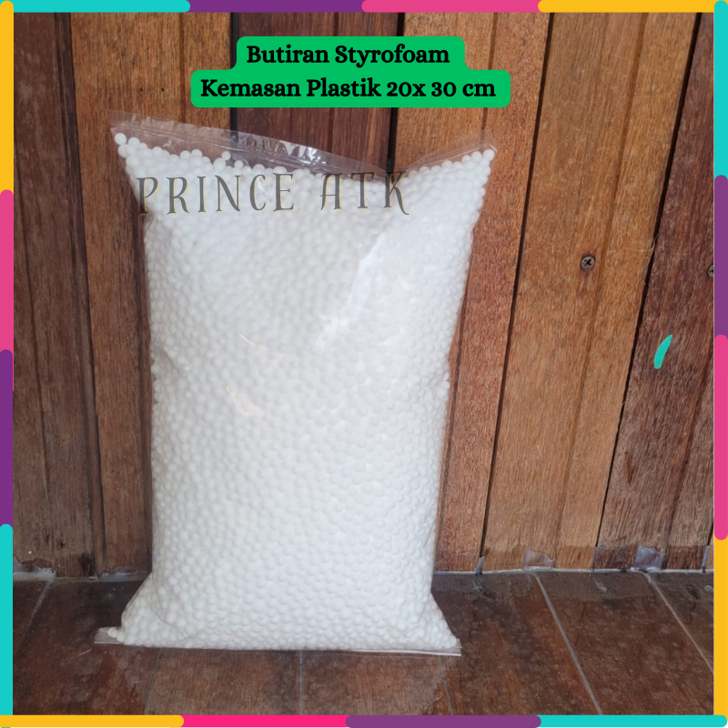 

Butiran Styrofoam Putih Kemasan Kantong Plastik 20x30 cm
