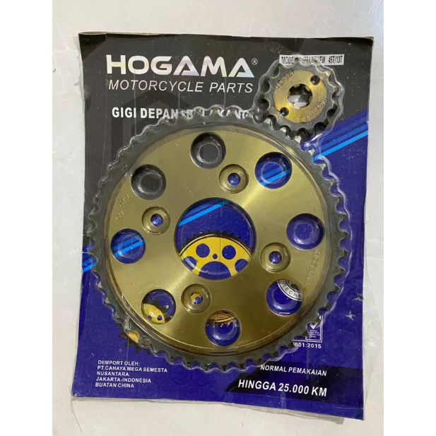 Gir Pres Gear Set Dpn Blkg Supra Fit New 45T/13T Sepuh