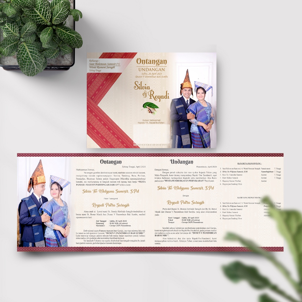 Undangan Pernikahan Adat batak Simalungun Ontangan