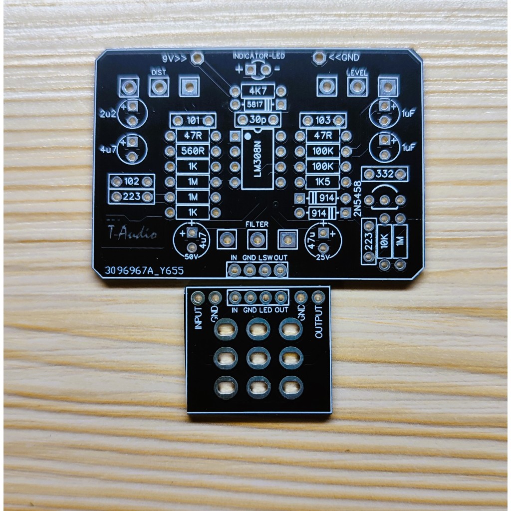 PCB Efek Distortion Proco RAT T-Audio PCBFX-058 Diy Pedal