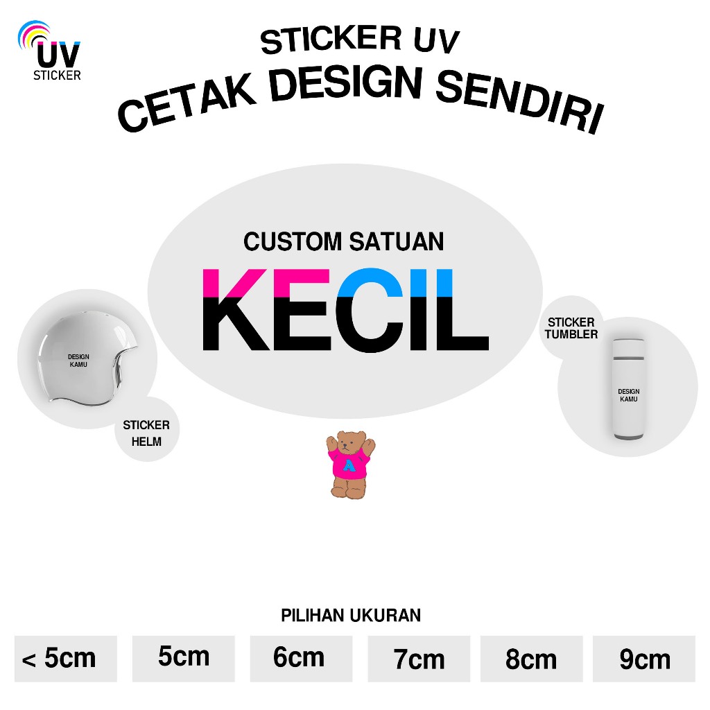 

CUSTOM STIKER UV - CUSTOM SATUAN UKURAN SISI TERPANJANG 5-9CM | CUSTOM KECIL, STICKER UV, STICKER MOTOR, STICKER MOBIL, STICKER HELM, STICKER TUMBLER, STICKER 3D, STICKER UV DTF BY UVSticker