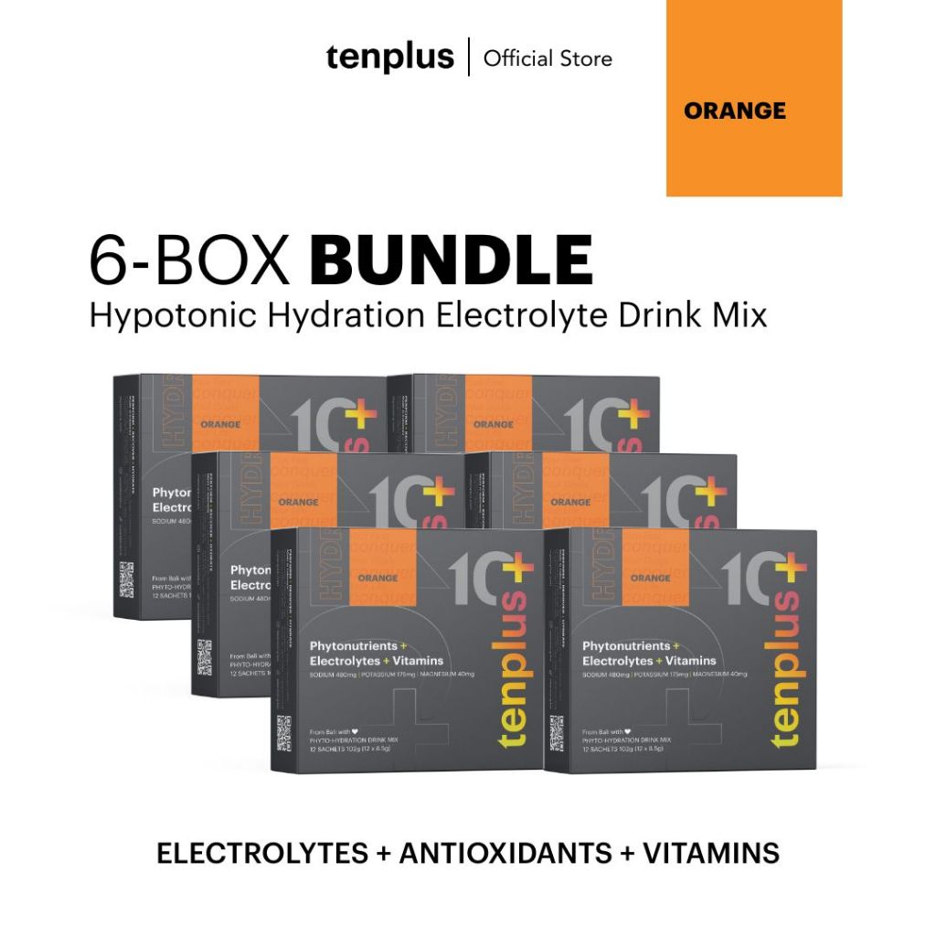 

TENPLUS Hypotonic Electrolyte Drink Mix - Bundling 6 Box Orange