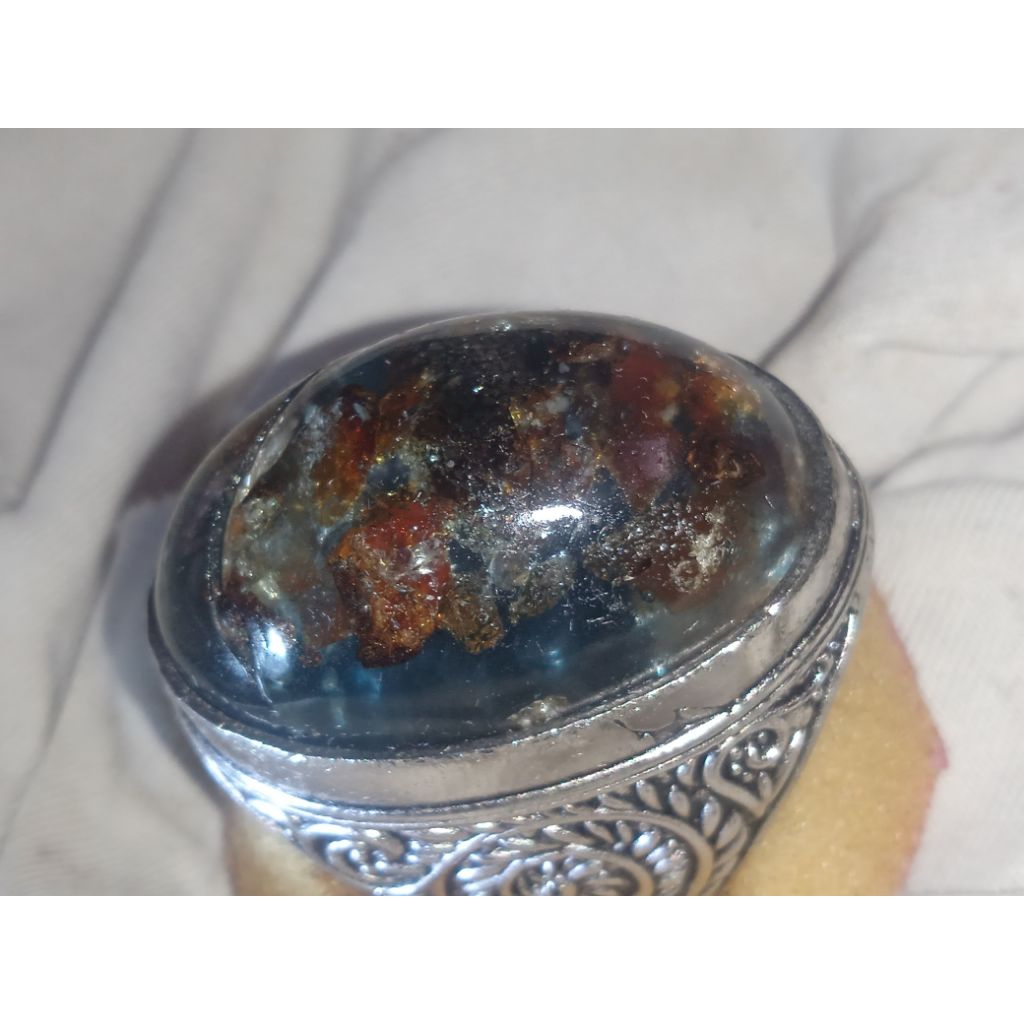 batu blue amber  pancawarna kristal jumbo