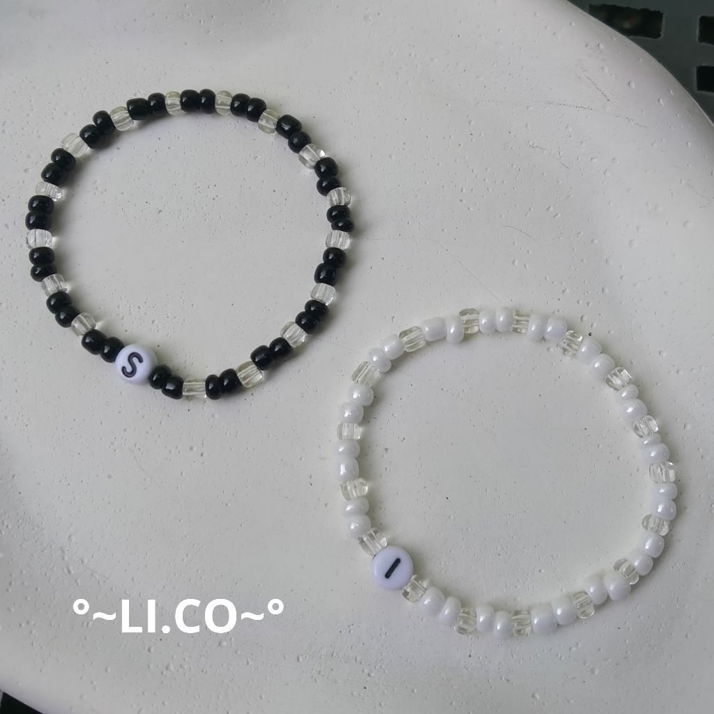 LI.CO Gelang Couple Inisial/Gelang Simple/Gelang Pasangan/Gelang Couple/Gelang Inisial