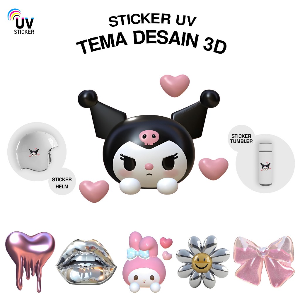 

STIKER UV - TEMA 3D DESAIN | STICKER UV, STICKER MOTOR, STICKER MOBIL, STICKER HELM, STICKER TUMBLER, STICKER 3D, STICKER UV DTF BY UVSticker