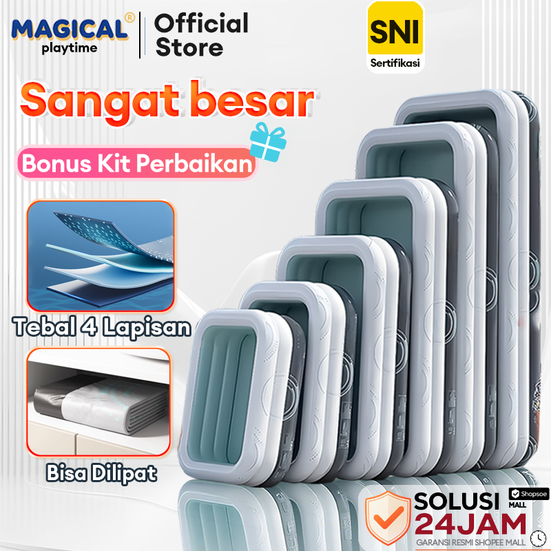 TERLARIS! MAGICAL PLAYTIME Kolam Renang Anak Jumbo 4 Meter 4-Ring Thick rubber inflatable swimming