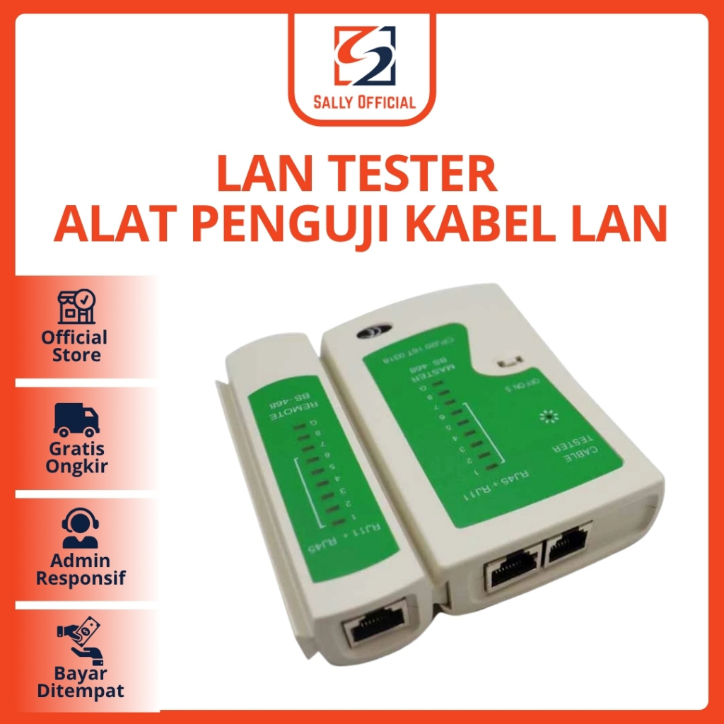 Network Kabel Tester / Lan Tester RJ45 / Alat Penguji Kabel Lan RJ45 Telepon Tester Rj11 Lan Tester