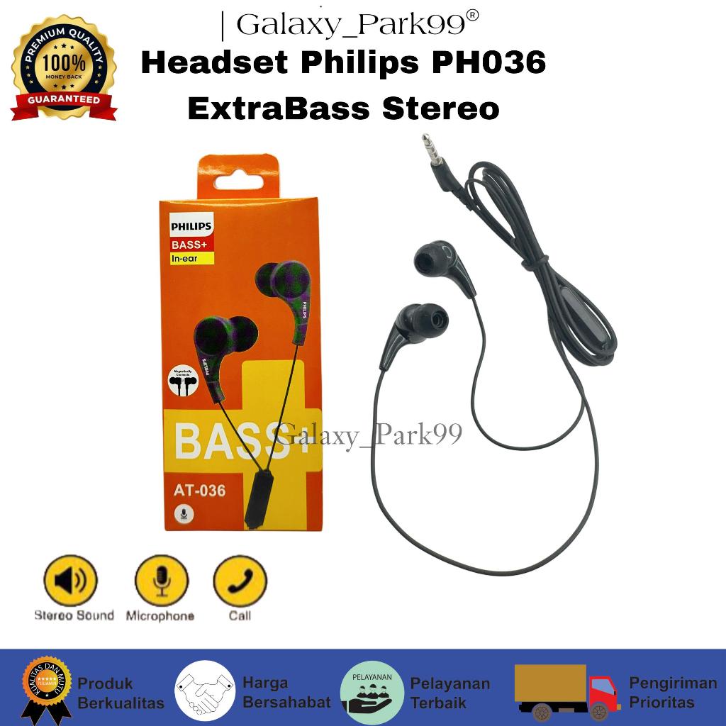 Cuci Gudang Headset Philips Ph036/Qp036 Extra Bass Handsfree Philips Stereo [Glx]
