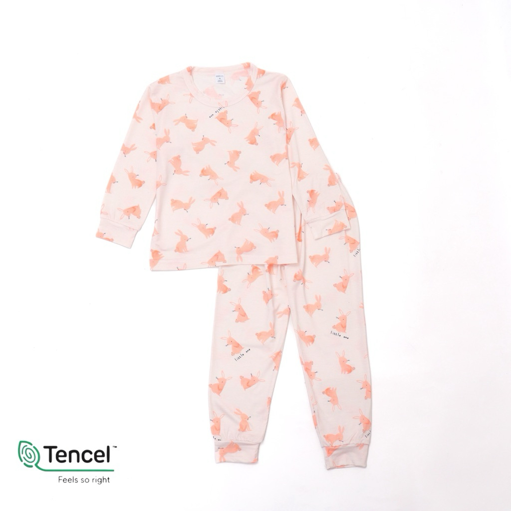 Pajamas set - tencel long set little pink rabbit