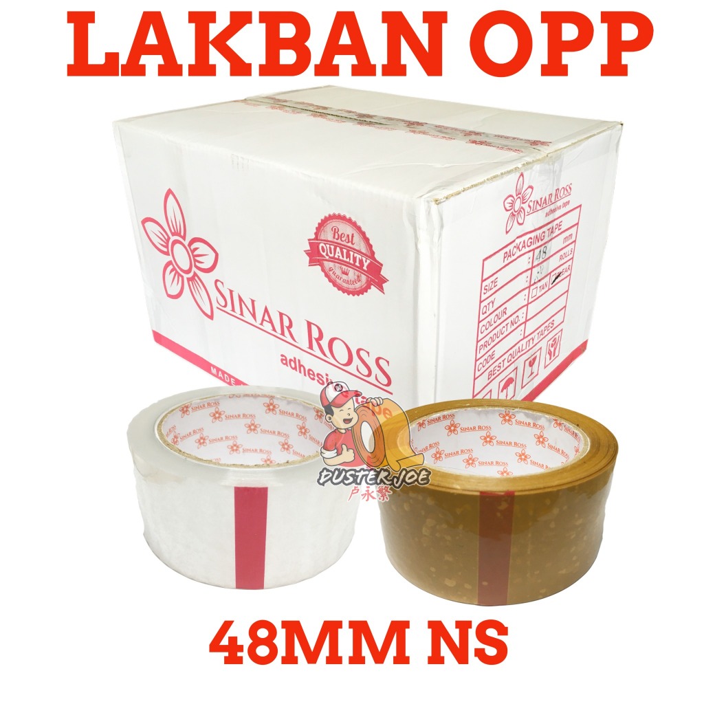 

[PER 1 DUS] Lakban 2 inch 48mm 100 YARD NESA SINAR ROSS (1 DUS ISI 72 ROL)