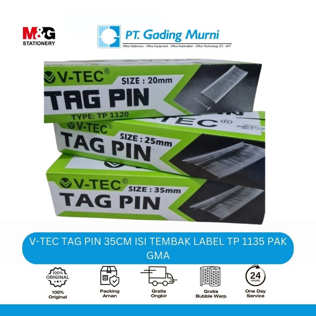 

V-TEC TAG PIN 35CM ISI TEMBAK LABEL TP 1135 PAK GMA