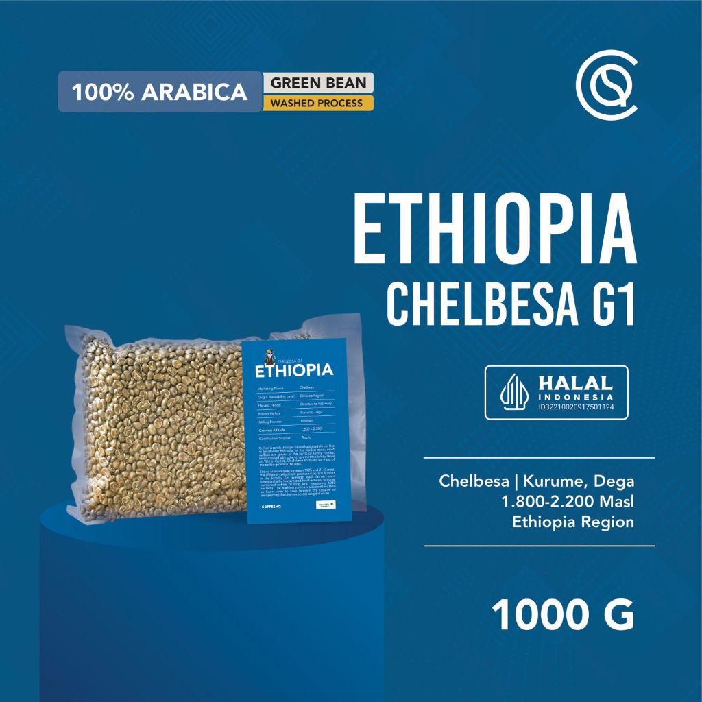

Biji Kopi Arabika ETHIOPIA Chelbesa G1 Arabica Green Beans