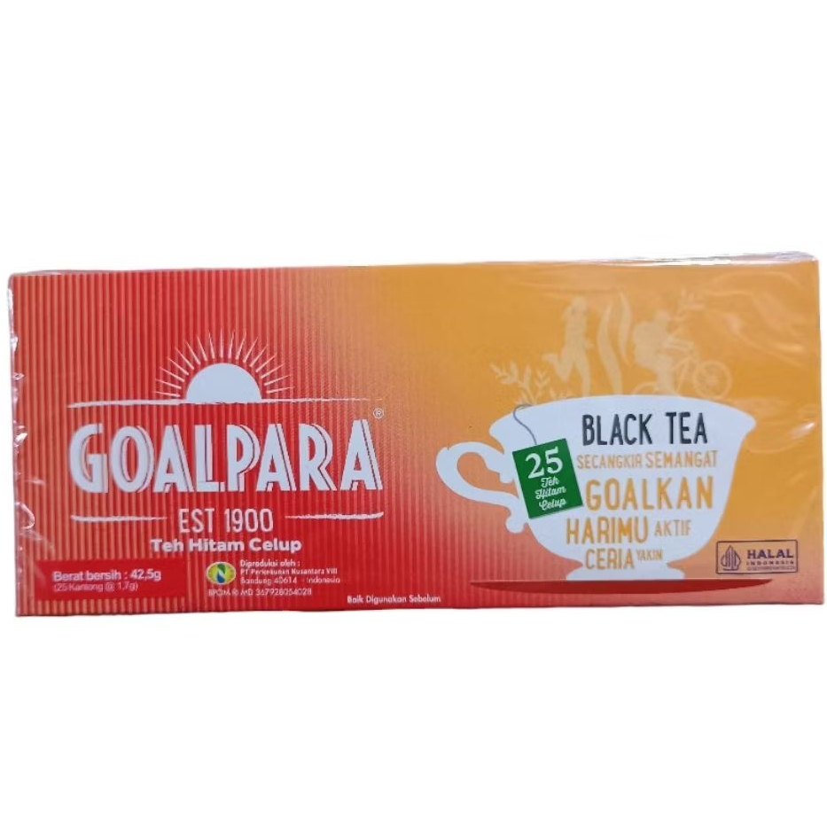 

Teh Hitam Celup Goalpara Isi 25 pcs Kantong Tea Bags Goal Para