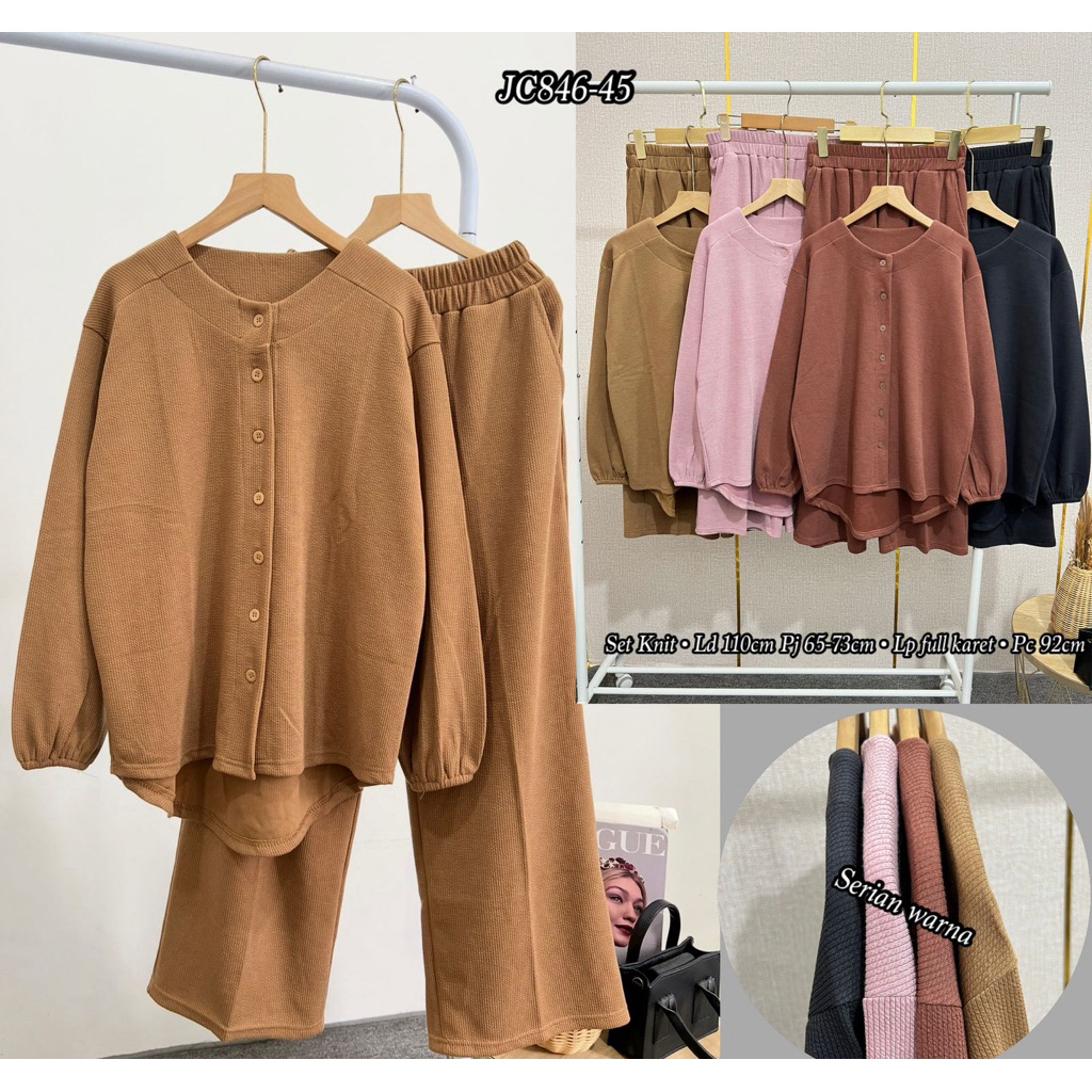 SETELAN KNIT RAJUT IMPORT / SETELAN KAOS KNIT PREMIUM