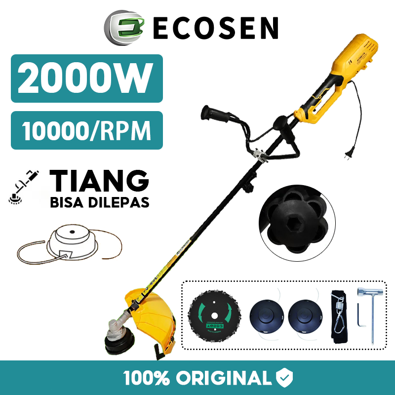 ECOSEN Mesin Potong Rumput Senar String Grass Trimmer Mesin Potong Rumput Listrik String trimmer