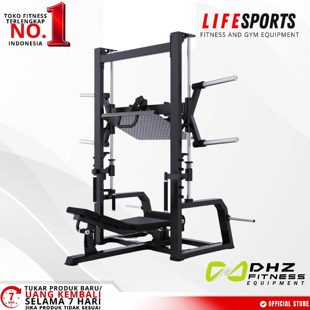 LIFESPORTS - GYM FITNESS Vertical Leg Press Machine Plate Loaded DHZ A616