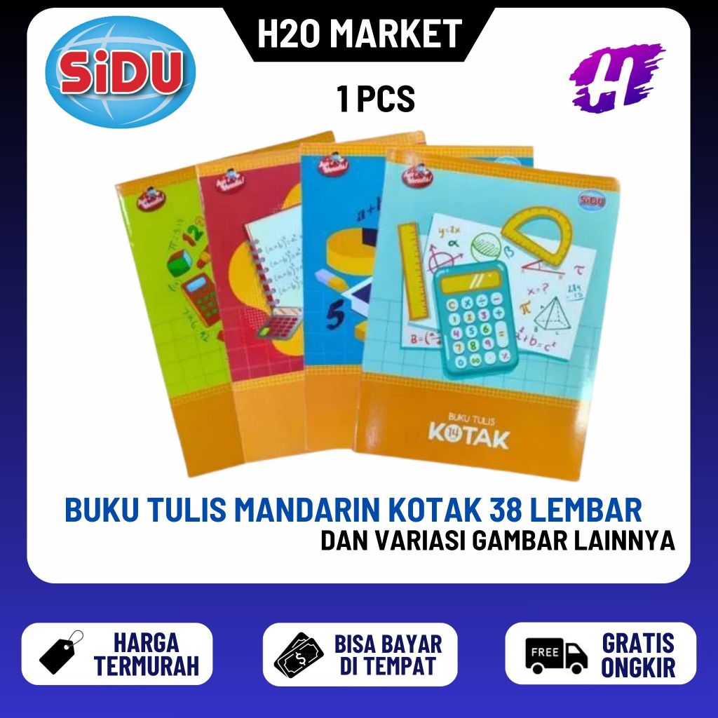 

❤️H2O❤️ 1 Pc BUKU TULIS KOTAK KECIL / MANDARIN BESAR SIDU SINAR DUNIA 1 CM X 1 CM ISI 38 LEMBAR