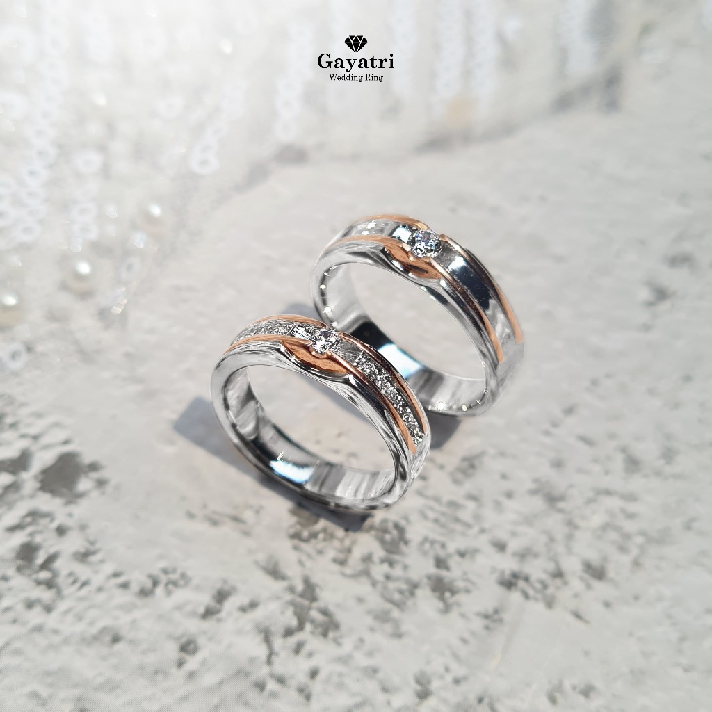 Wedding Ring Couple Silver 925 - Free Ukir Nama by Gayatri Wedding Ring