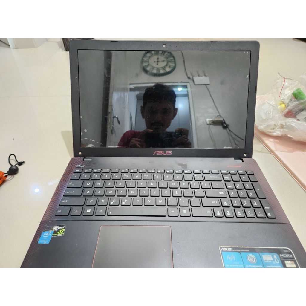 casing laptop asus x550j baby ROG core i7 nvidia