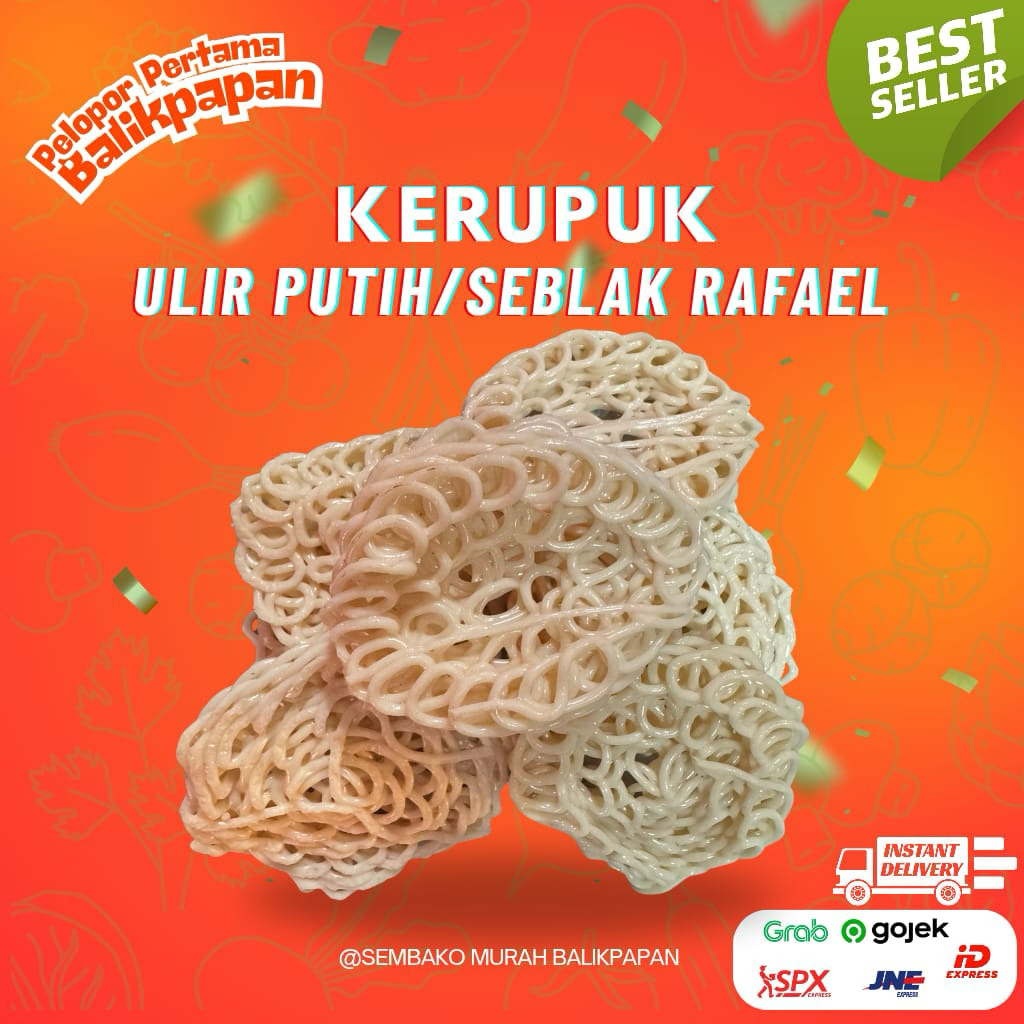 

kerupuk ulir putih/seblak rafael 250 gr
