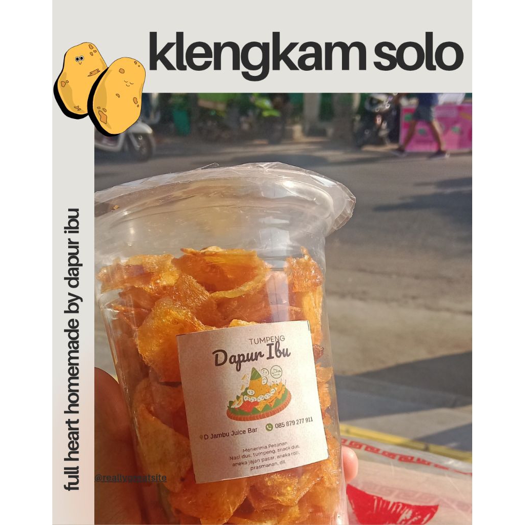 

Kering Kentang (Klengkam) Khas Solo Package Cup Ekonomis