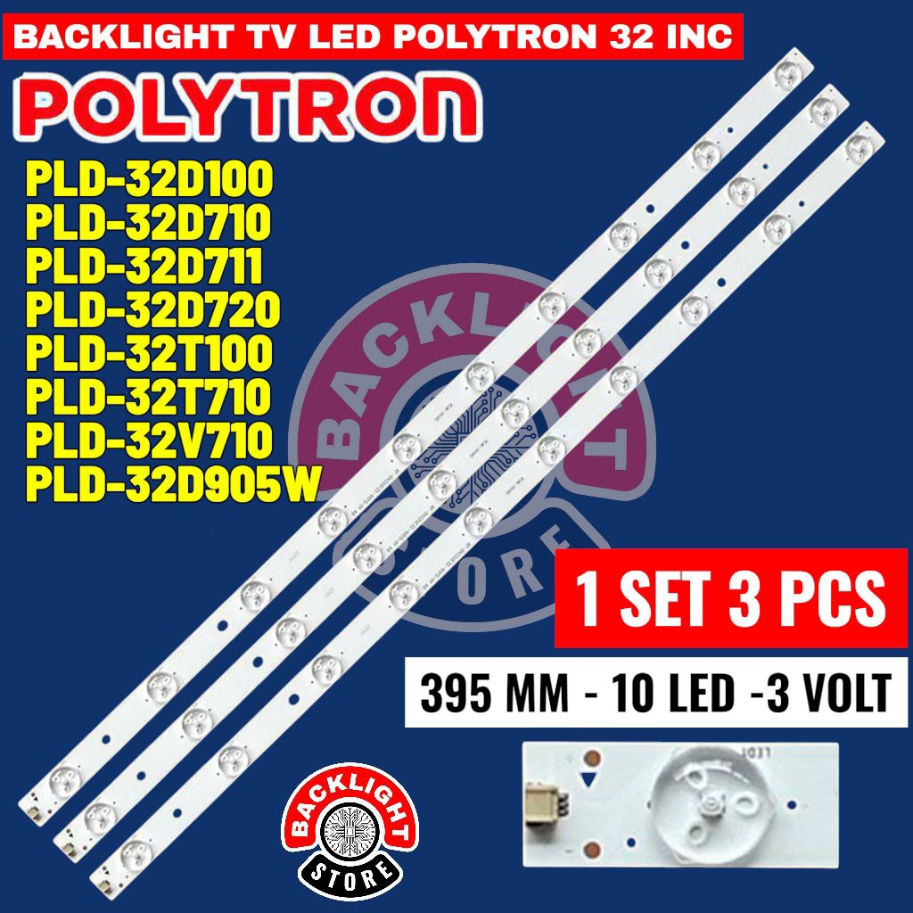 Backlight Tv Led POLYTRON 32 INC 10-KANCING PLD-32D100 PLD-32D710 PLD-32D711 PLD-32D720 PLD-32T100 P