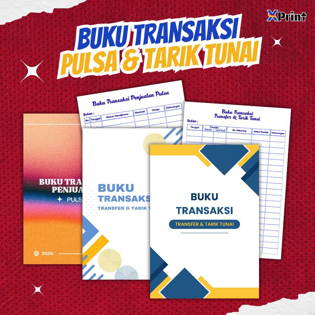 

Buku catatan penjualan pulsa dan tarik tunai