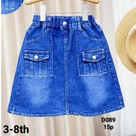 ( TERBARU ) Rok Jeans Anak Perempuan Import Umur 4-9 Tahun Rok Jeans Import Anak Perempuan Terbaru