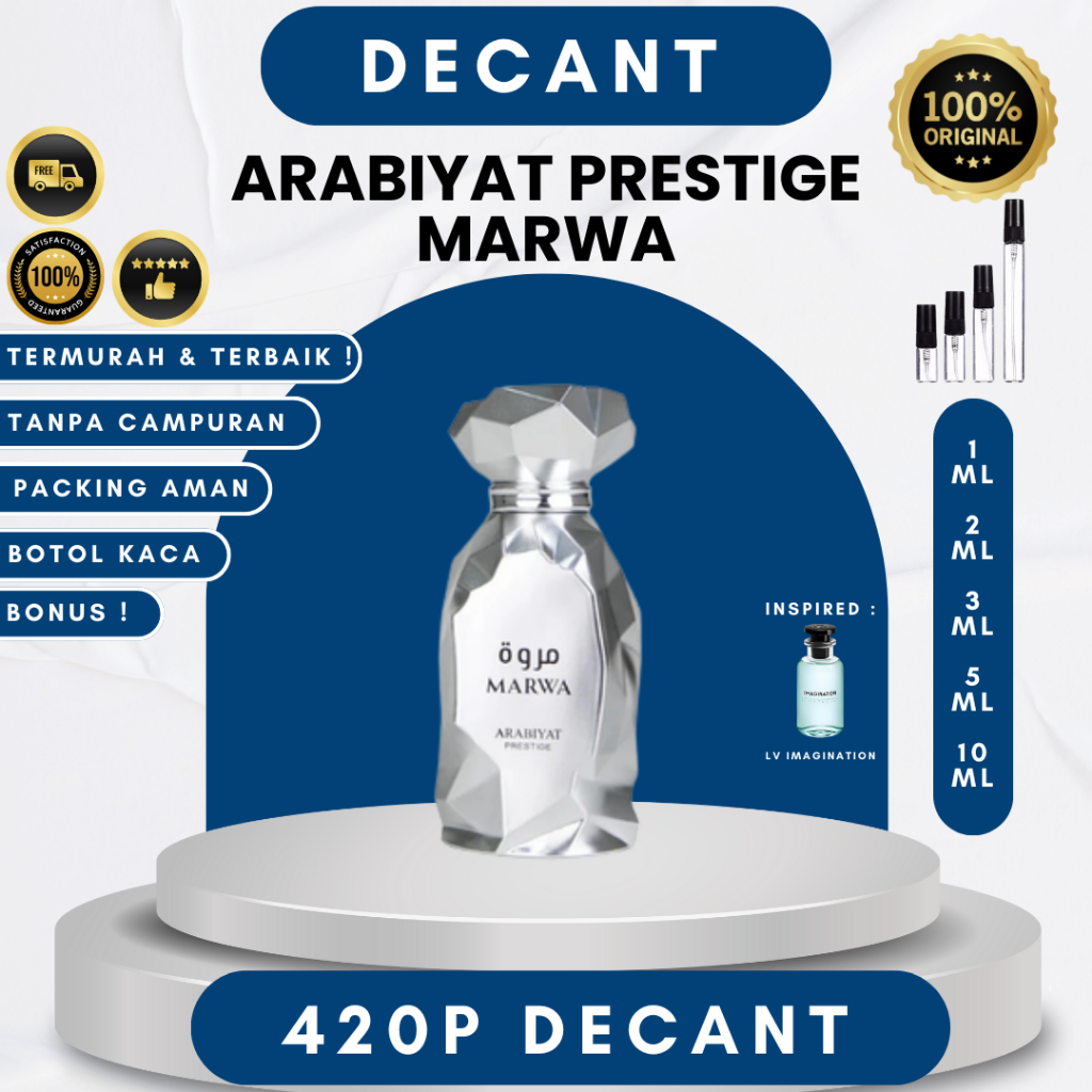Decant Arabiyat Prestige Marwa Original 1ml 2ml 3ml 5ml 10ml [420p Decant]