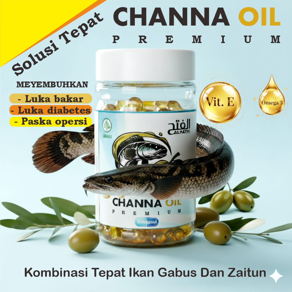 Minyak Ikan Gabus Asli Channa Oil Obat Diabet, Luka Oprasi, Luka Maag, Luka Bakar