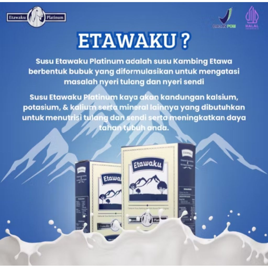 

Etawaku Platinum Susu Kambing Etawa 200 gr Original