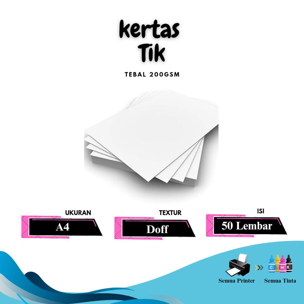 

Kertas Tik 200gsm 50 Lembar